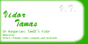 vidor tamas business card